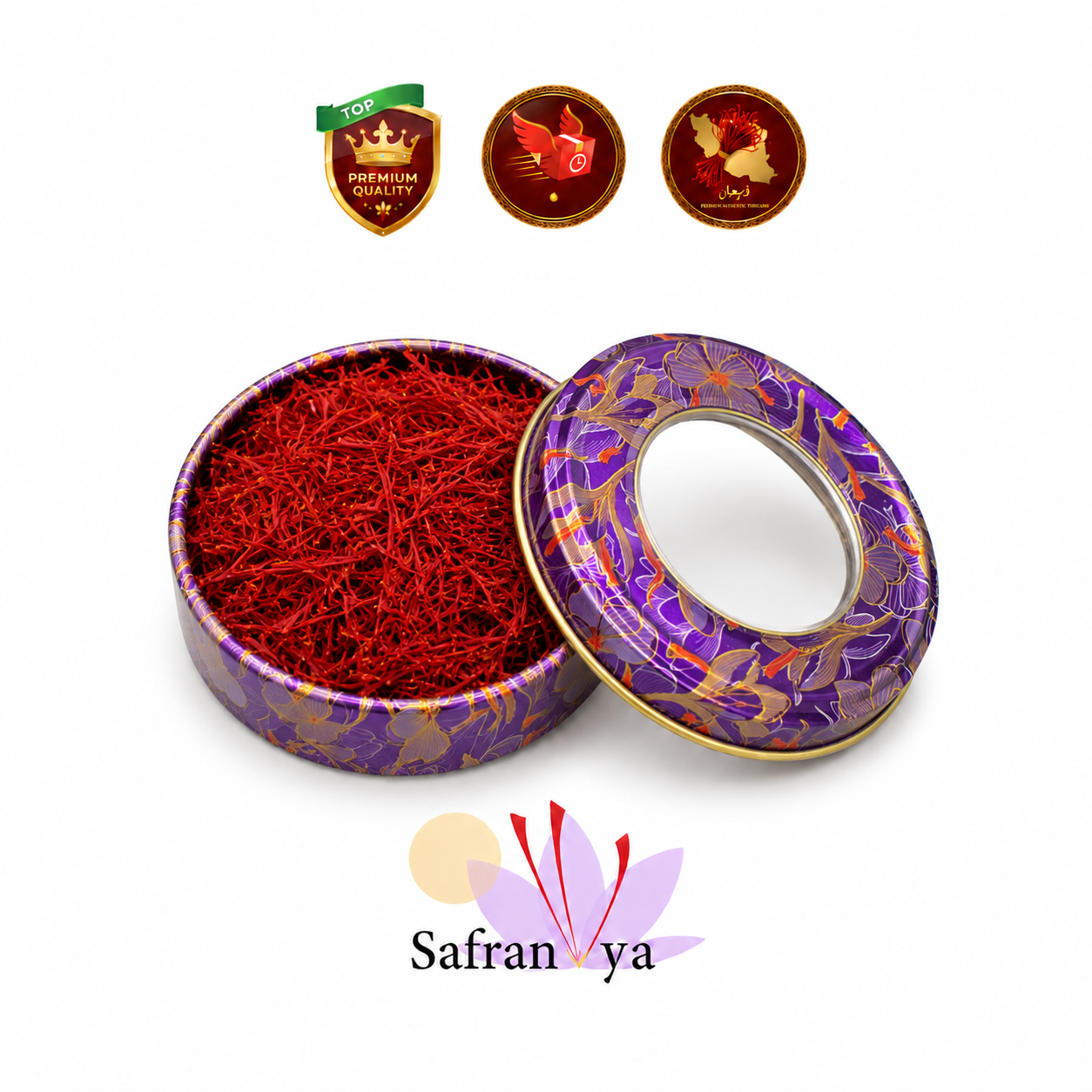 Premium Safranfäden aus Iran in der Dose