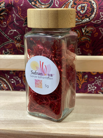 persische Safranfäden der Qualität Super Negin Plus 5g im Glas