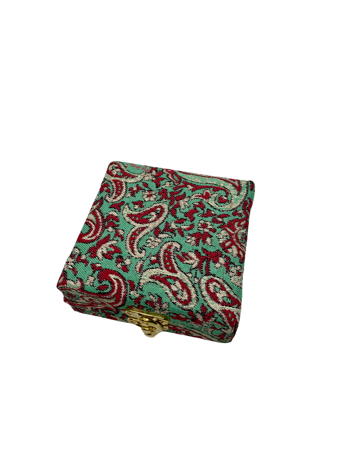 Edle Geschenkbox (rot-türkis-weiß Muster): Super Negin Safran (1g) + Mörser