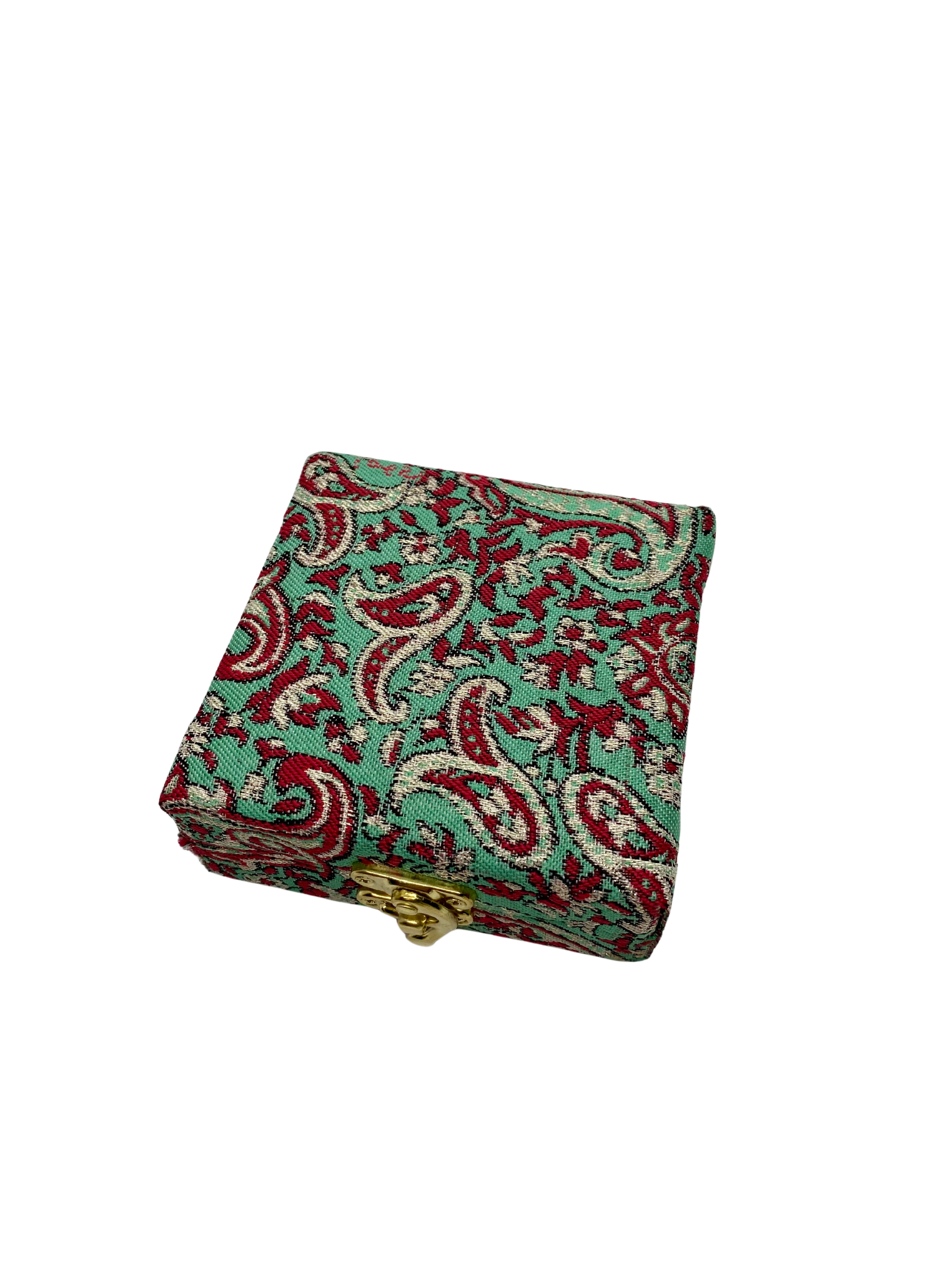 Edle Geschenkbox (rot-türkis-weiß Muster): Super Negin Safran (1g) + Mörser