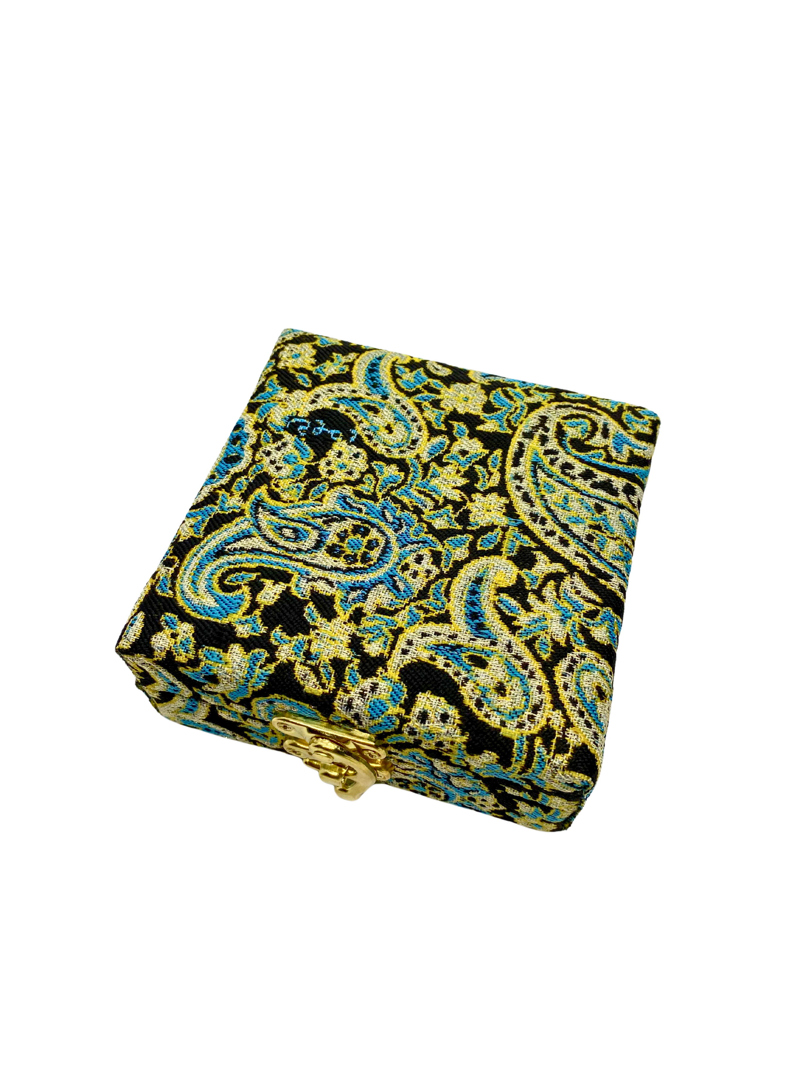 Elegant gift box (black-blue-gold pattern): Super Negin saffron (1g) + mortar and pestle