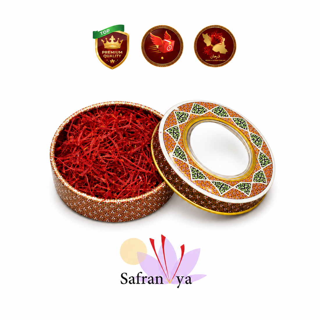 Safran Gewürz - persische Safranfäden in orientalischer Dose (frische Ernte!)