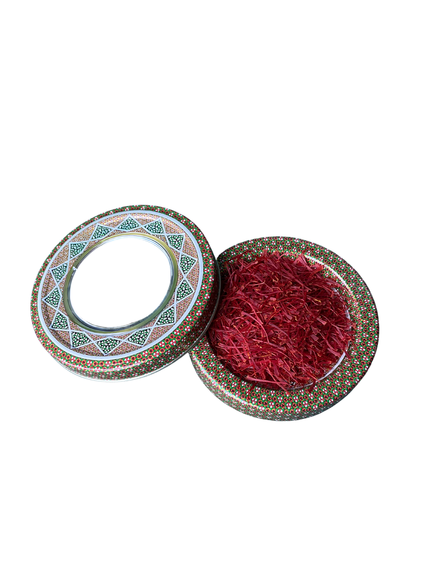 نخ های زعفران ایرانی 3 گرم در جعبه فلزی با کیفیت عالی