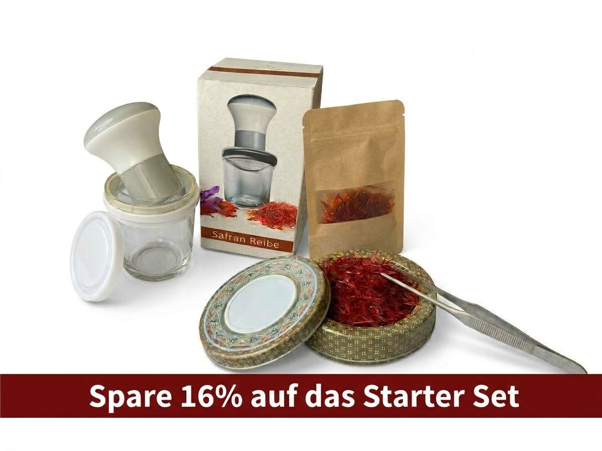 Safran Starter-Set: 4 g Safran mit Reibe und Pinzette