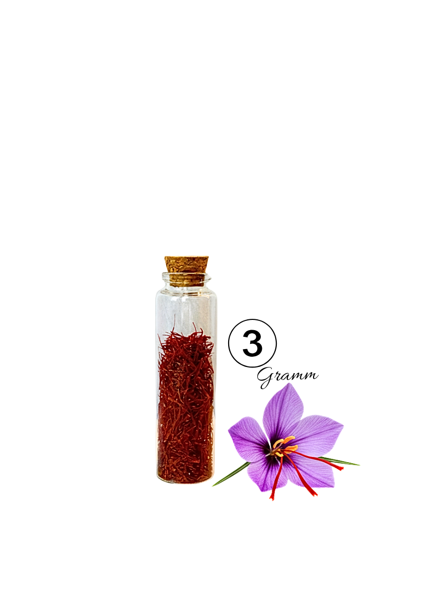 نخ زعفران ایرانی 3 گرم در شیشه با کیفیت عالی
